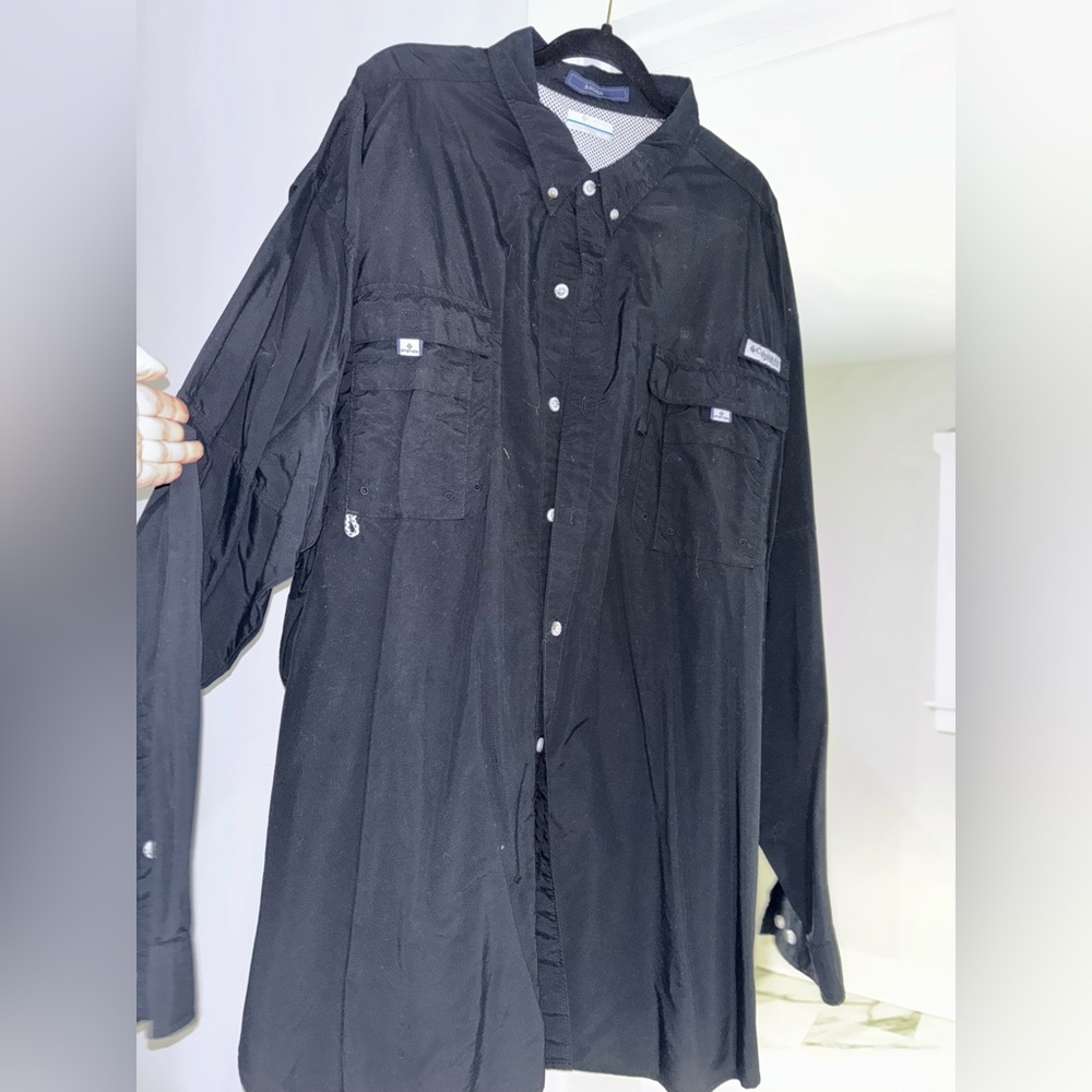 Columbia Black and White Long Sleeve Button down Shirt…Bundle of 2😀 Men’s 4X - Picture 3 of 8